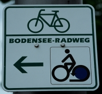 Bodensee - Radweg Schild